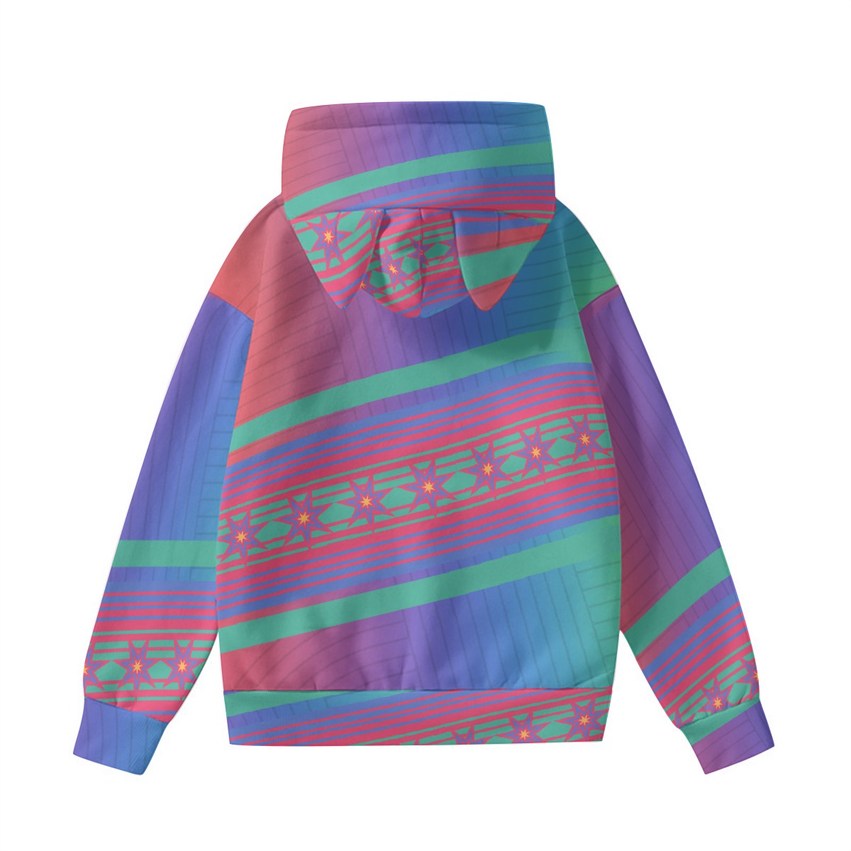 All-Over Print Women’s Hoodie With Decorative Ears