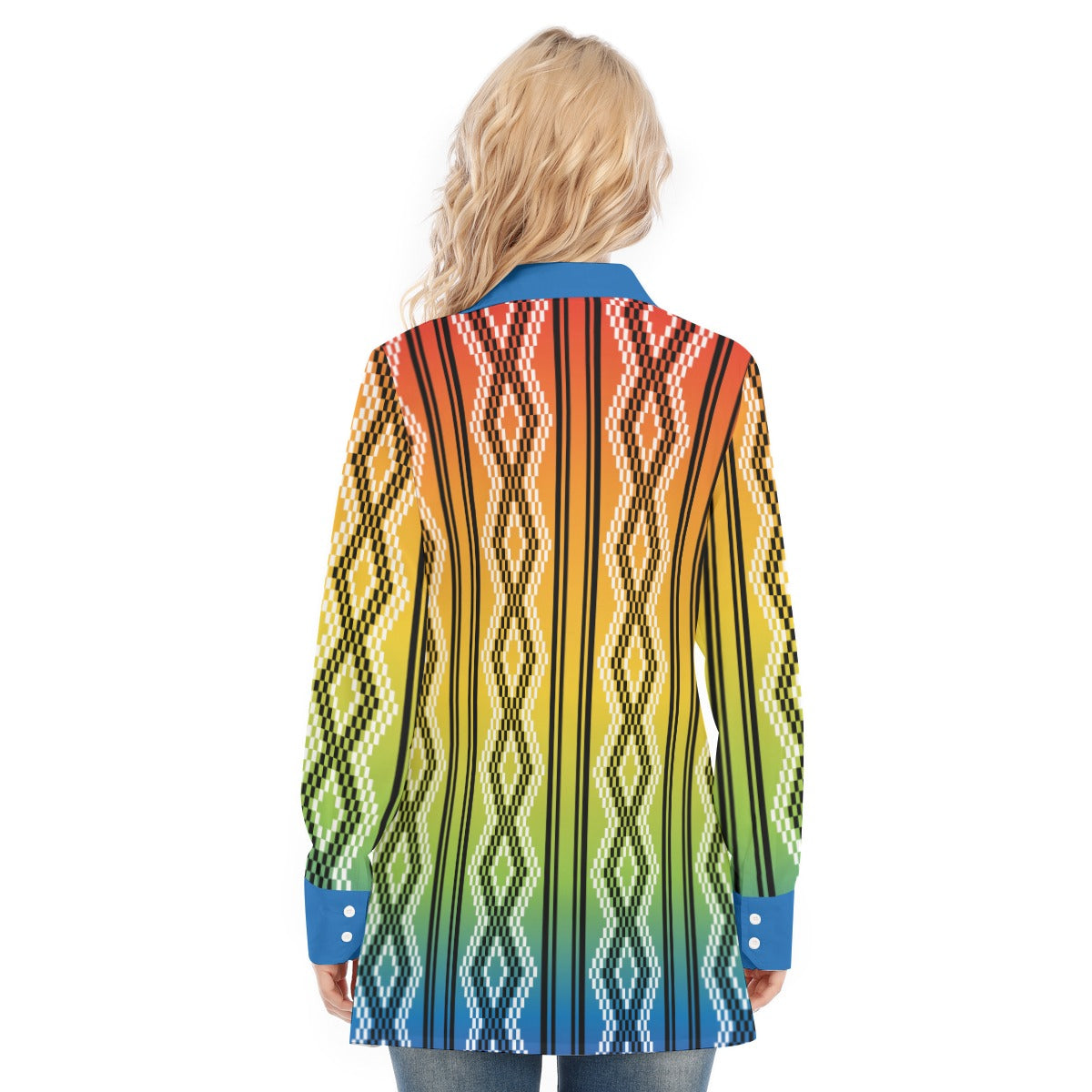Rainbow Basket All-Over Print Long Shirt