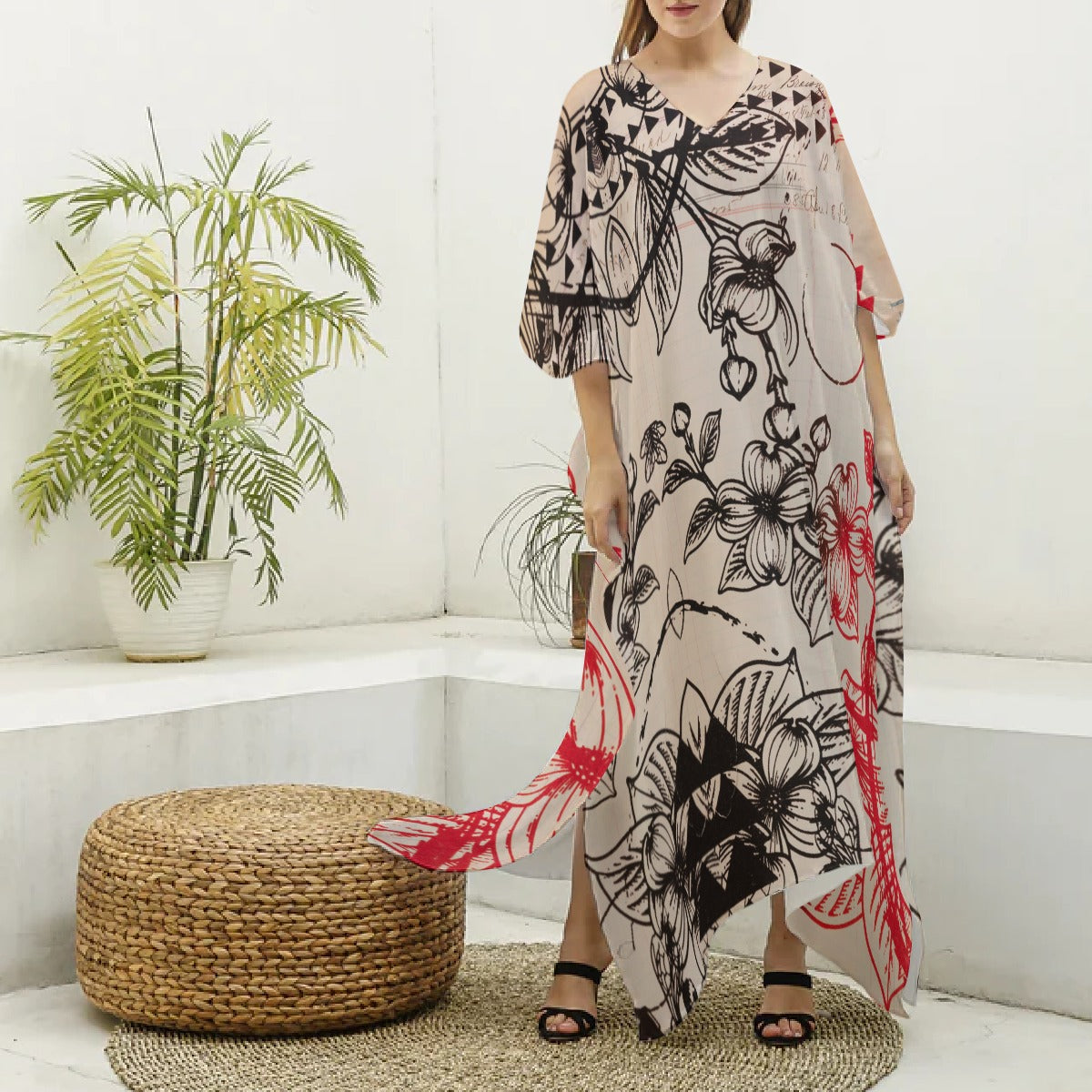 Imitation Silk V-neck Draped Wrap | Dogwoods in Raleigh