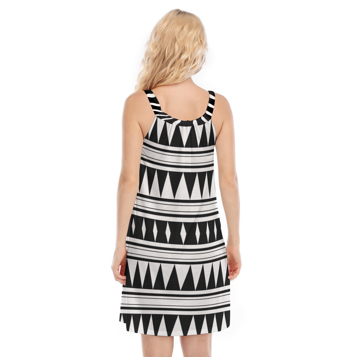 Diamonds All-Over Print Sleeveless Cami Dress