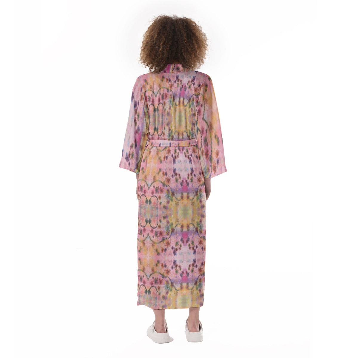 All-Over Print Women's Satin Long Robe