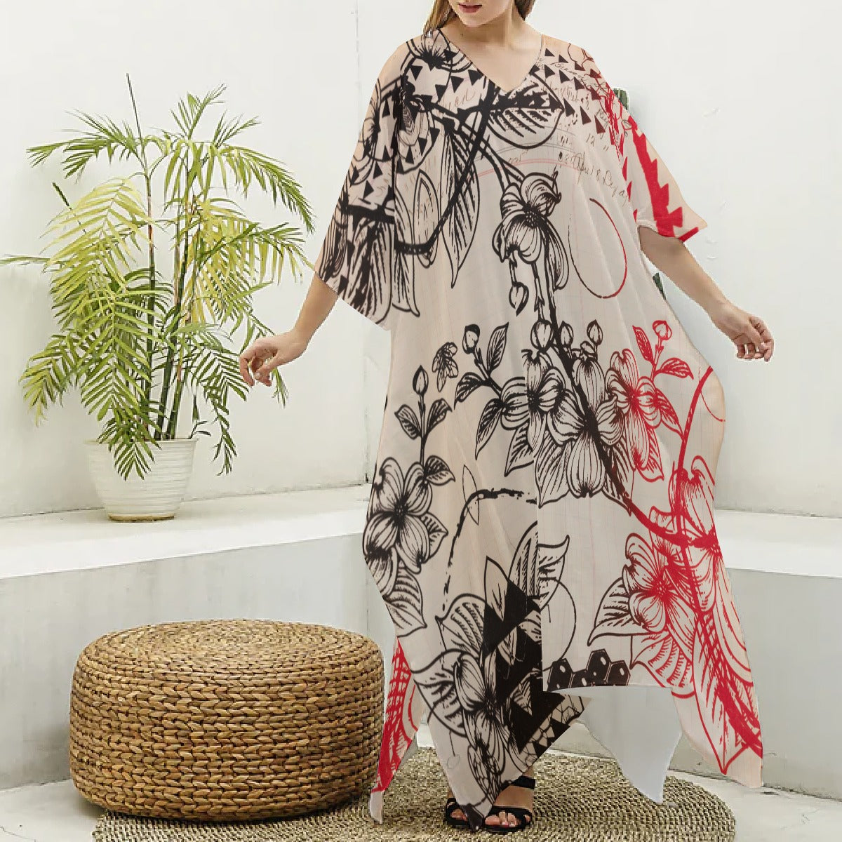 Imitation Silk V-neck Draped Wrap | Dogwoods in Raleigh