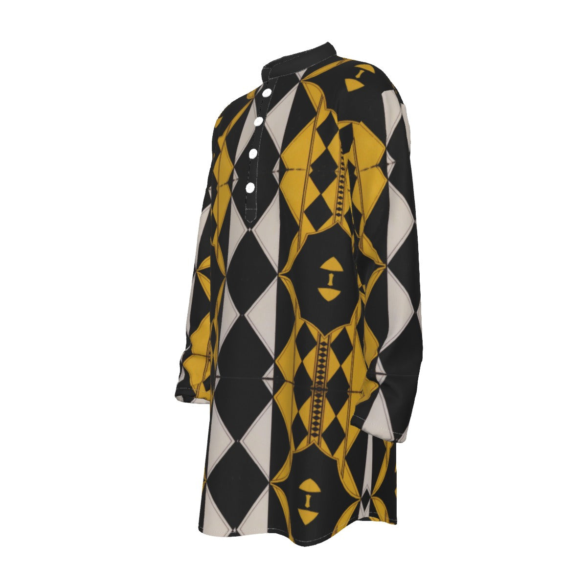 Stand-up Collar Long Shirt | Bats for Kats