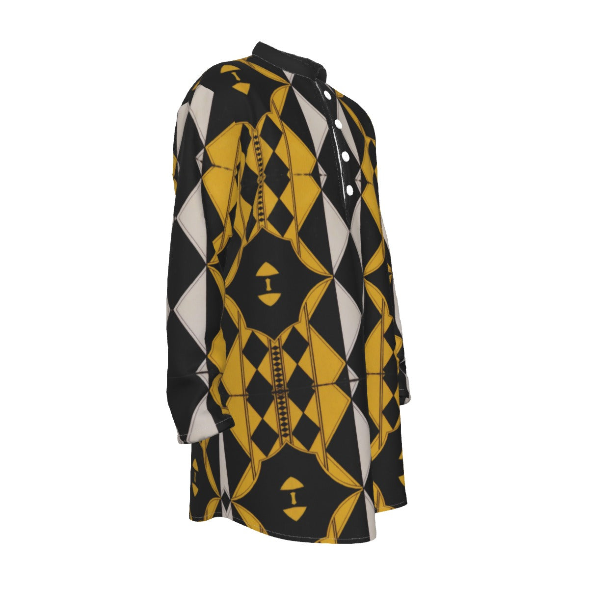 Stand-up Collar Long Shirt | Bats for Kats