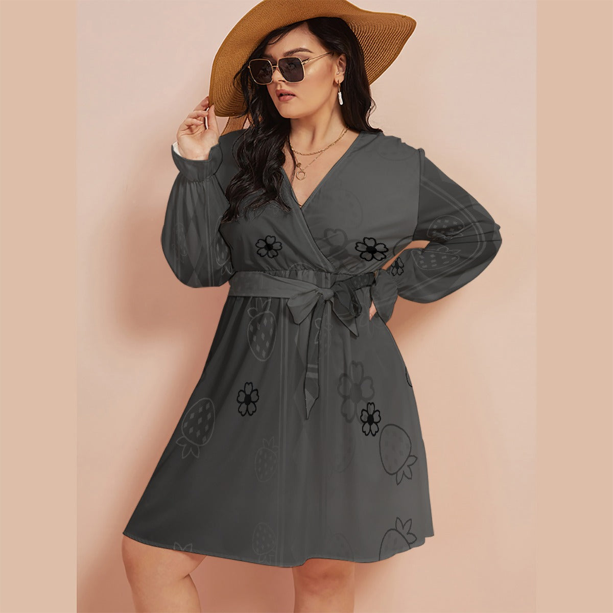 V-neck Dress With Waistband