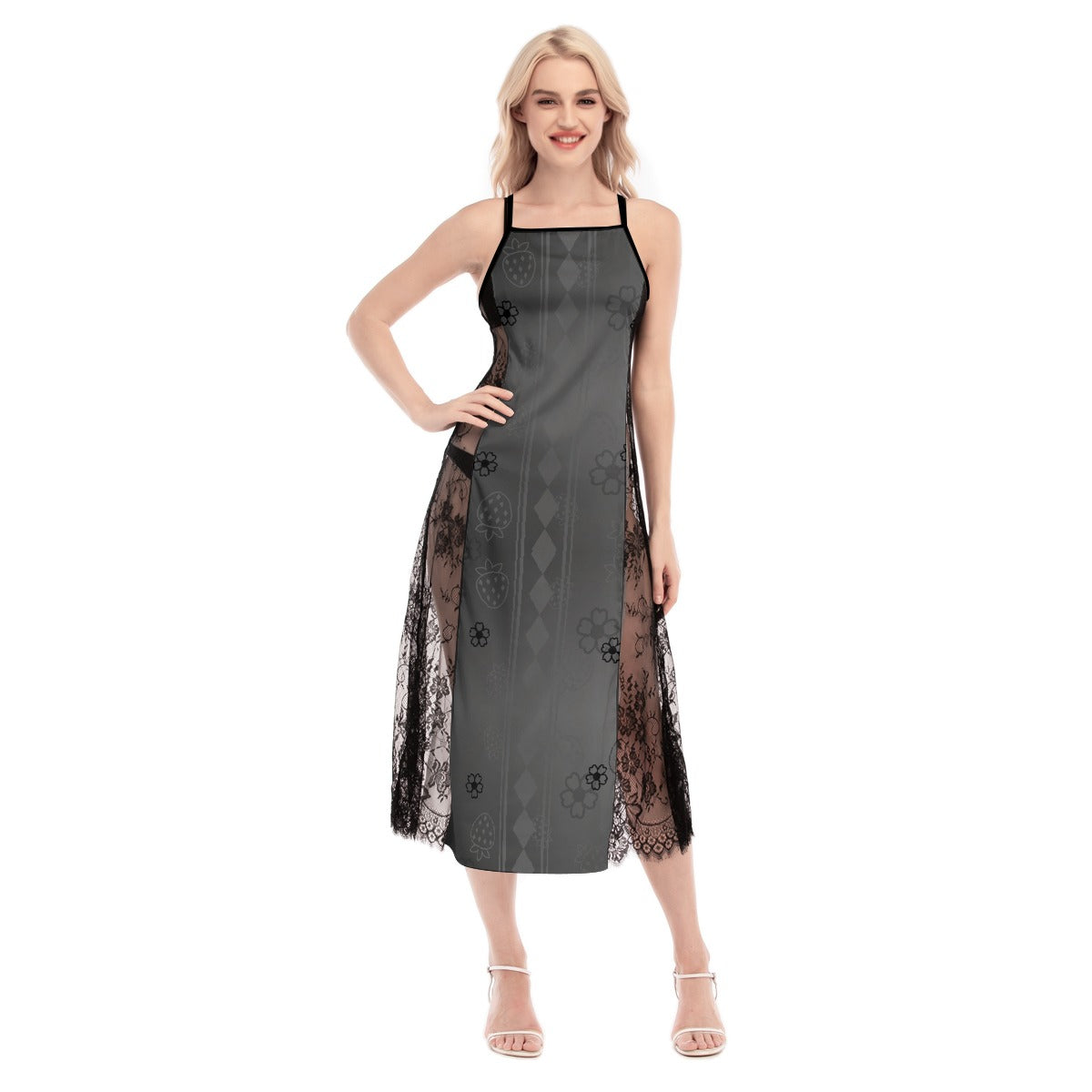 Lace Cami Cross Back Dress | Biu̱ko lusa