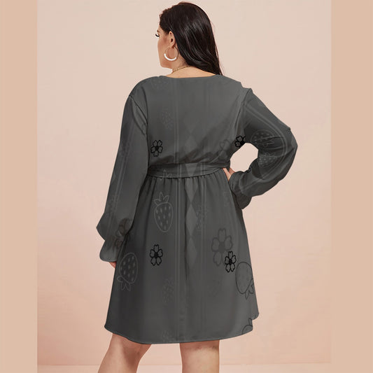 V-neck Dress With Waistband