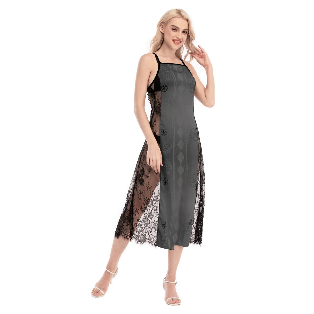 Lace Cami Cross Back Dress | Biu̱ko lusa