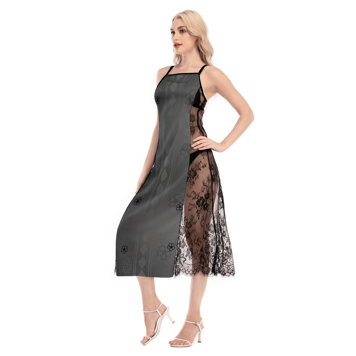 Lace Cami Cross Back Dress | Biu̱ko lusa