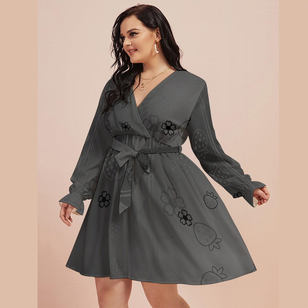 V-neck Dress With Waistband