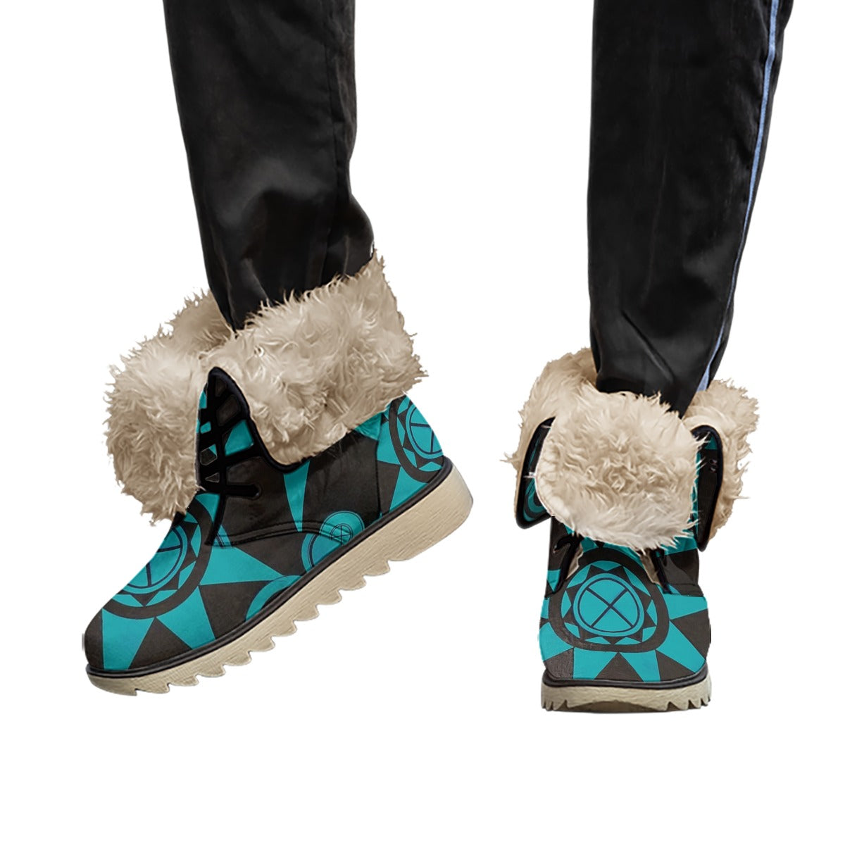 All-Over Print Women's Plush Boots