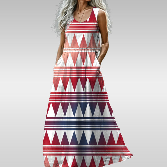 All-Over Print Maxi Dress