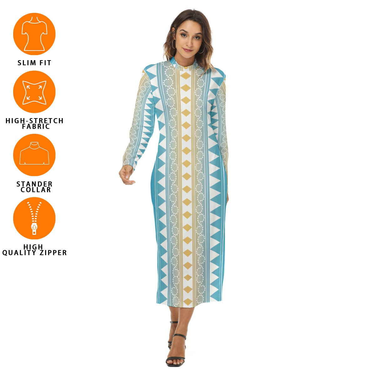 Earth Meets Sky | All-Over Print Hip Dress