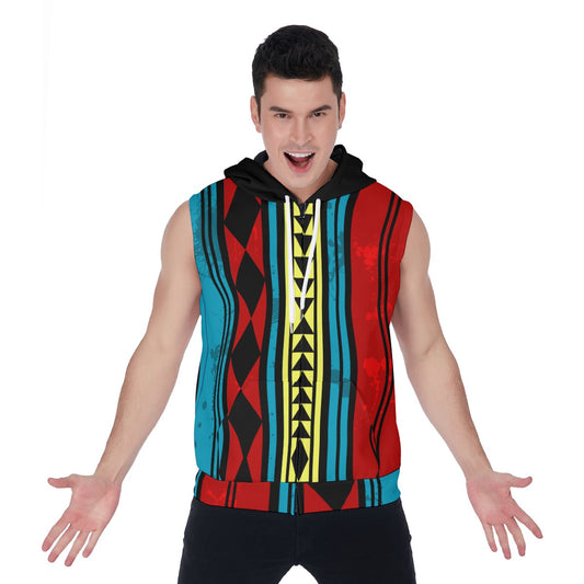 Zipper-Up Sleeveless Hoodie